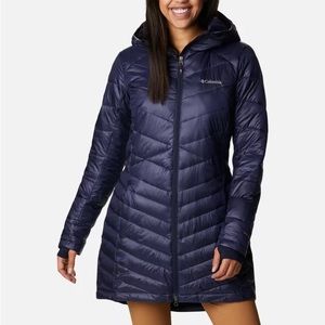 Women’s Navy Blue Columbia Jacket Puffer Long
